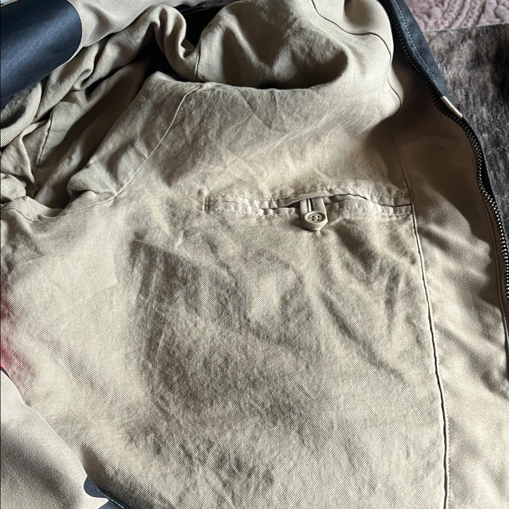 DISNEY Mickey Co Tan / brown Adult / unisex jacket .EUC SZ M medium - Picture 7 of 13